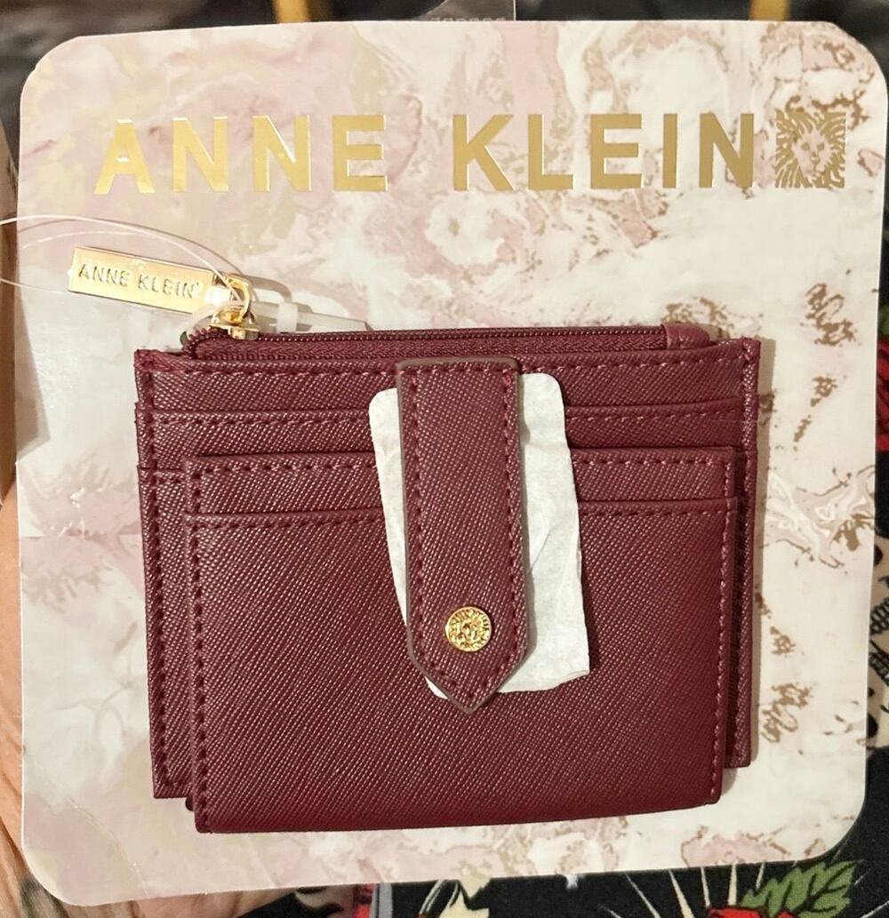 Anne Klein card case wallet-Bloodstone